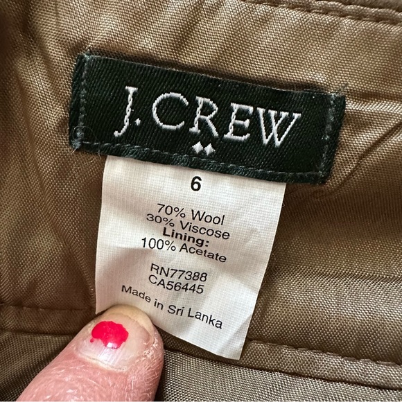 JCrew Factory Brown/Green Wool Skirt. Size 6 - Picture 4 of 6